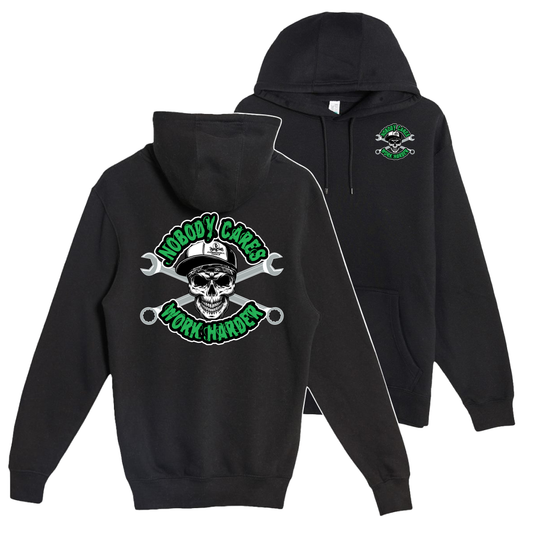 Nobody Cares Green Logo Graphic Series Hoodie